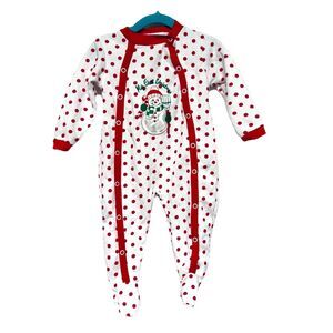 Vintage My First Christmas Snowman Babygro One Piece Outfit Size Large Infant